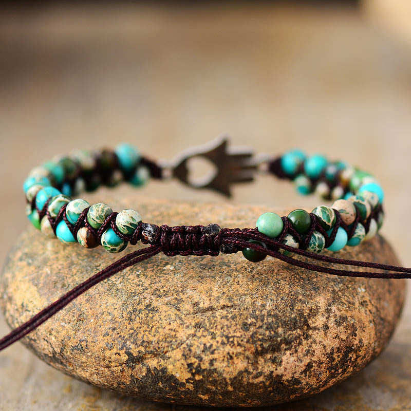 Turquoise Tranquility: Pulsera de Piedras Naturales