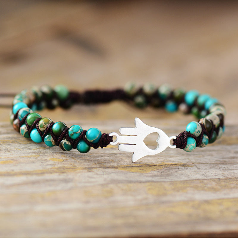 Turquoise Tranquility: Pulsera de Piedras Naturales