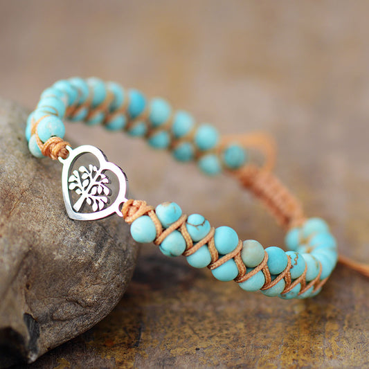 Turquoise Tranquility: Pulsera de Piedras Naturales